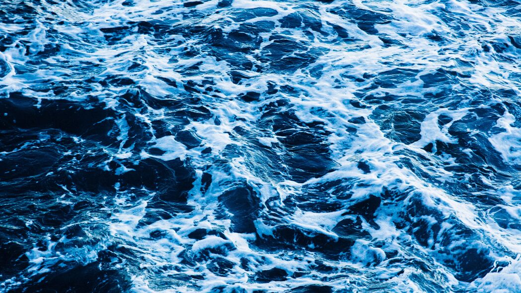 海 水 波浪 蓝色 4k壁纸 3840x2160