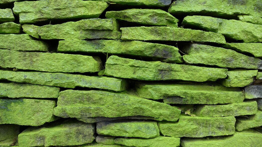 墙壁 石头 表面 纹理 绿色 4k壁纸 3840x2160