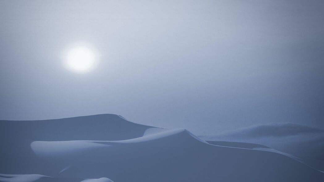 沙漠 沙丘 月亮 夜晚 月光 风景 4k壁纸 3840x2160