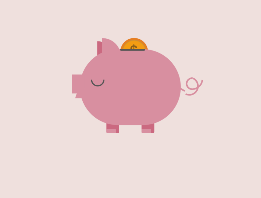 纯css3动画案例分享，小猪存钱罐动图素材