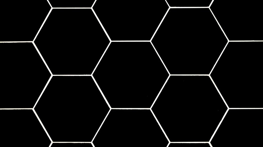 六边形 网格 纹理 黑色 4k壁纸 3840x2160