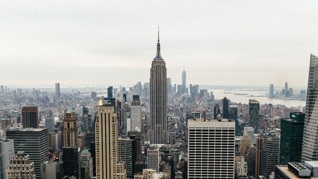 城市 建筑物 鸟瞰图 纽约 4k壁纸 3840x2160