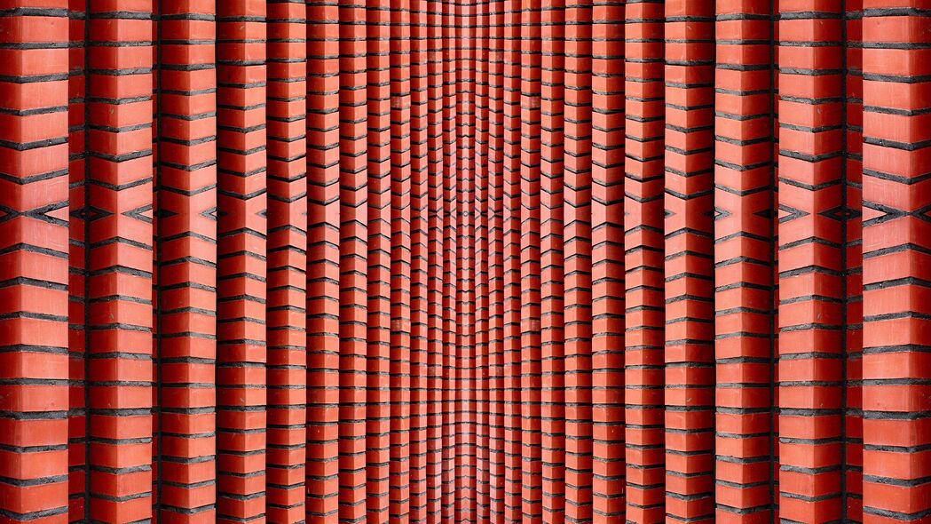 砖 反射 纹理 红色 4k壁纸 3840x2160