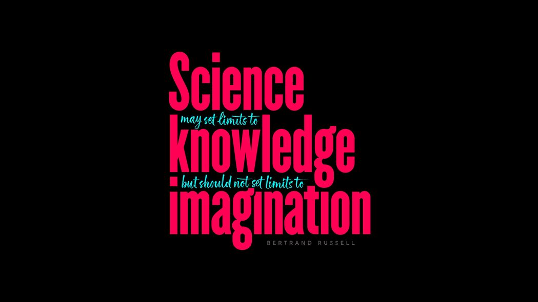 科学知识启迪想象，精选4K高清壁纸，3840x2160分辨率，文字短语点缀，美化你的桌面背景