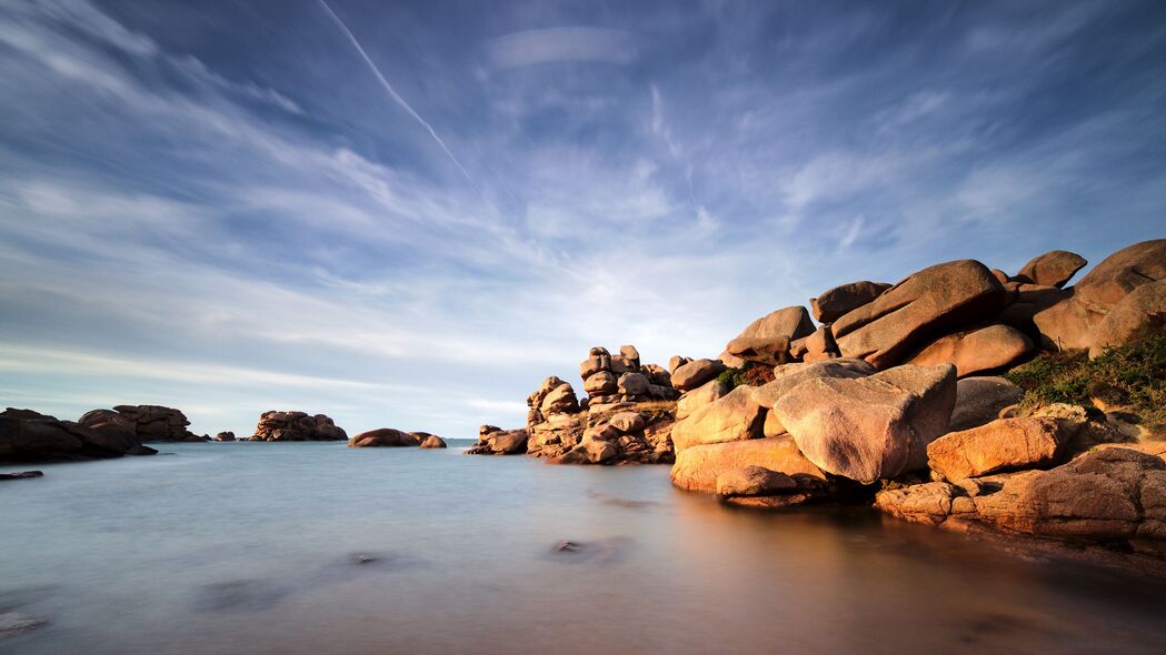 海 岩石 石头 海岸 自然 4k壁纸 3840x2160