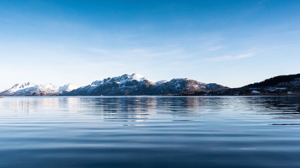 海洋 岛屿 山脉 海岸 挪威 风景 4k壁纸 3840x2160