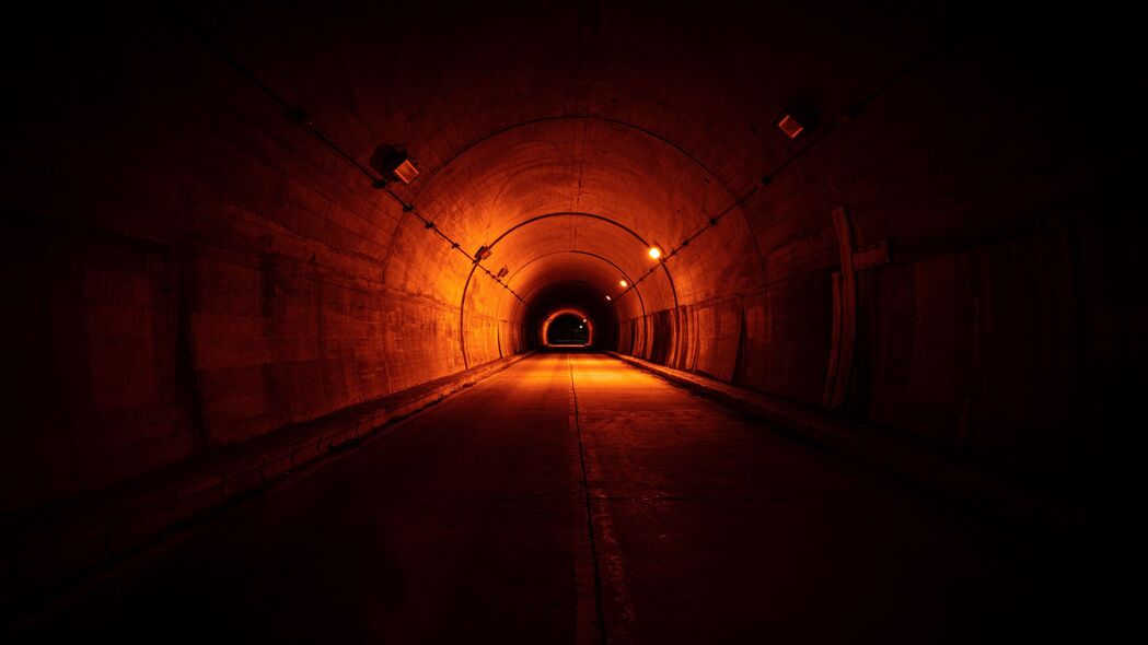 隧道 道路 深色 背光 4k壁纸 3840x2160