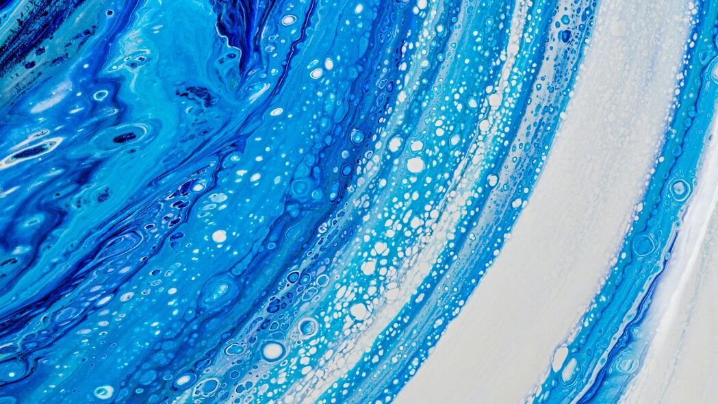 油漆 污渍 宏观 抽象 蓝色 4k壁纸 3840x2160