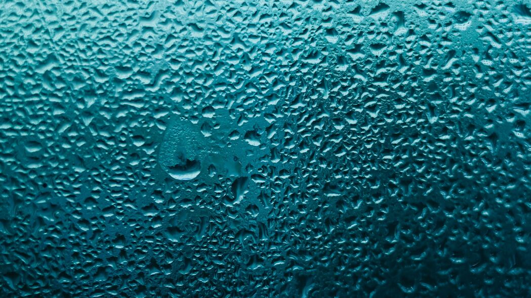 滴 玻璃 微距 湿 蓝色 4k壁纸 3840x2160