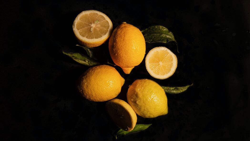 柠檬 水果 柑橘 黄色 湿 4k壁纸 3840x2160