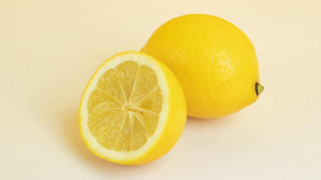 柠檬 水果 柑橘 极简主义 黄色 4k壁纸 3840x2160