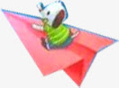 纸飞机小狗卡通六一儿童节主题素材