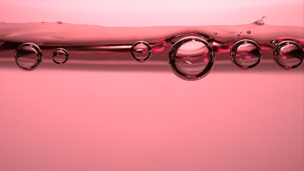 液体 气泡 微距 粉红色 4k壁纸 3840x2160