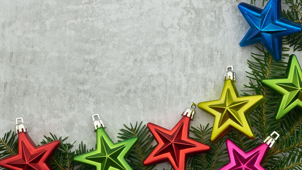 星星 树枝 装饰品 新年 圣诞 4k壁纸 3840x2160
