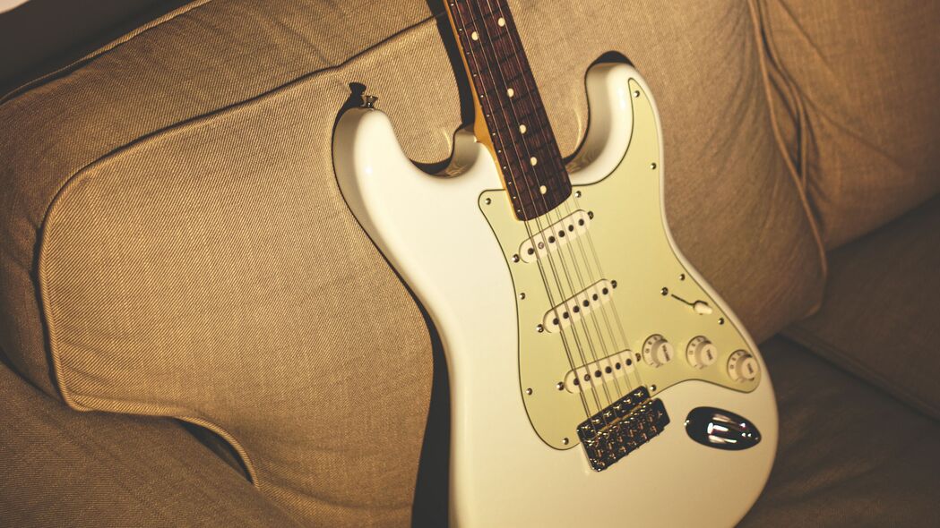 电吉他 吉他 乐器 白色 stratocaster 4k壁纸 3840x2160