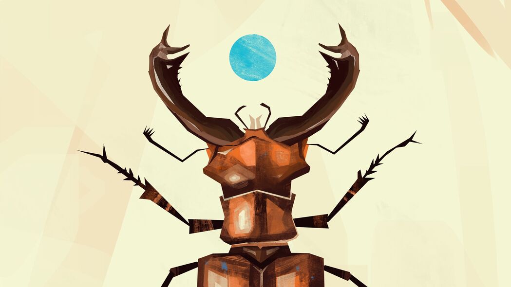 雄鹿甲虫 甲虫 艺术 图案 4k壁纸 3840x2160