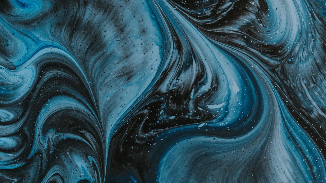 油漆 污渍 抽象 蓝色 4k壁纸 3840x2160