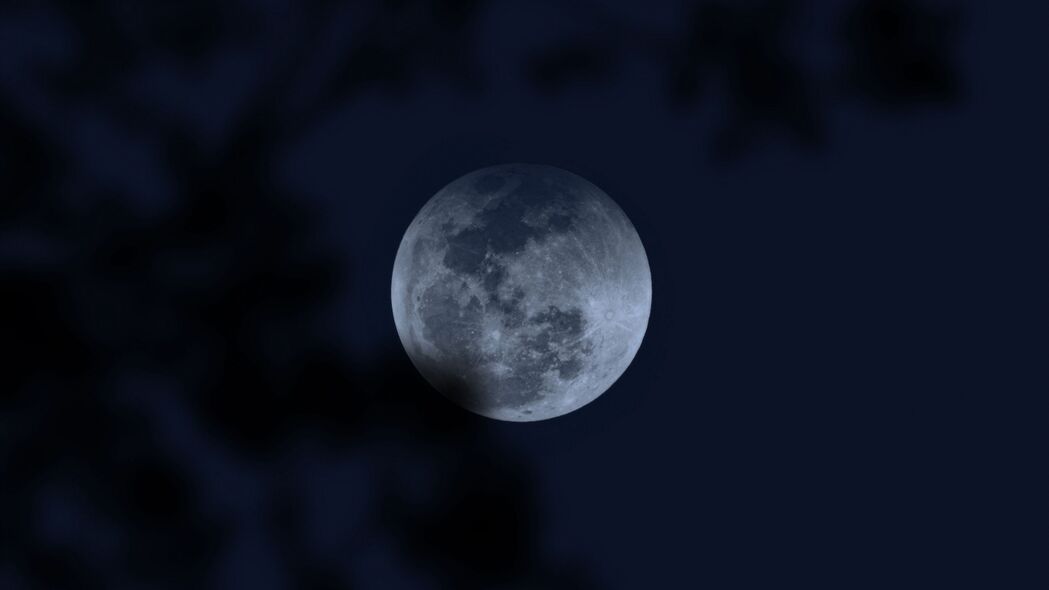 月亮 满月 夜晚 黑暗 4k壁纸 3840x2160