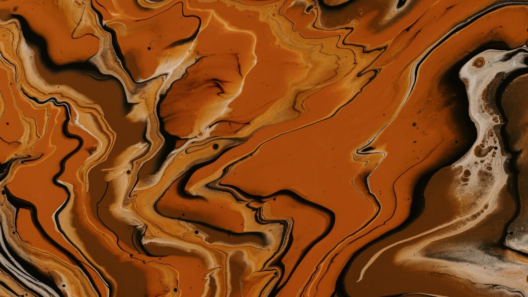油漆 流体艺术 污渍 液体 条纹 棕色 4k壁纸 3840x2160