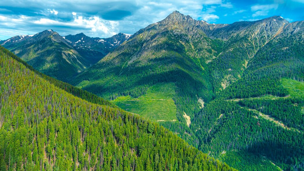 山脉 森林 斜坡 景观 绿色 4k壁纸 3840x2160