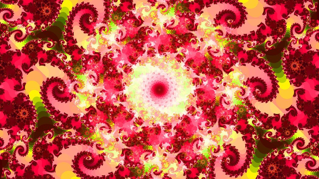 分形 抽象 图案 漩涡 粉红色 4k壁纸 3840x2160