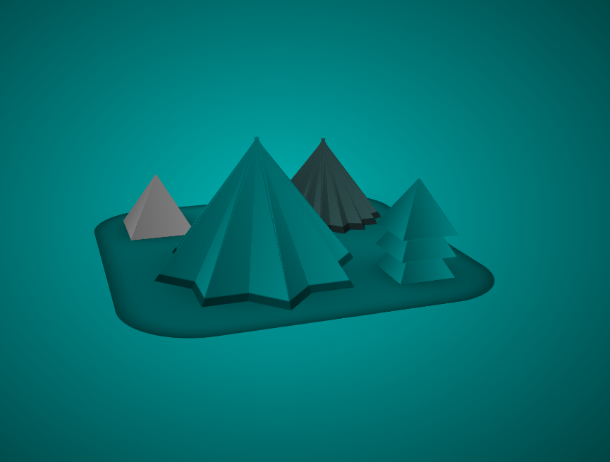 3d山脉地形图制作，css旋转动画效果