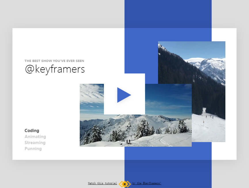 雪景动态图片设计，banner视频代码参考
