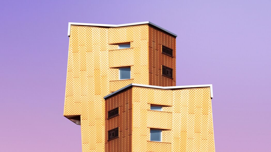 建筑 建筑 极简主义 天空 紫色 4k壁纸 3840x2160