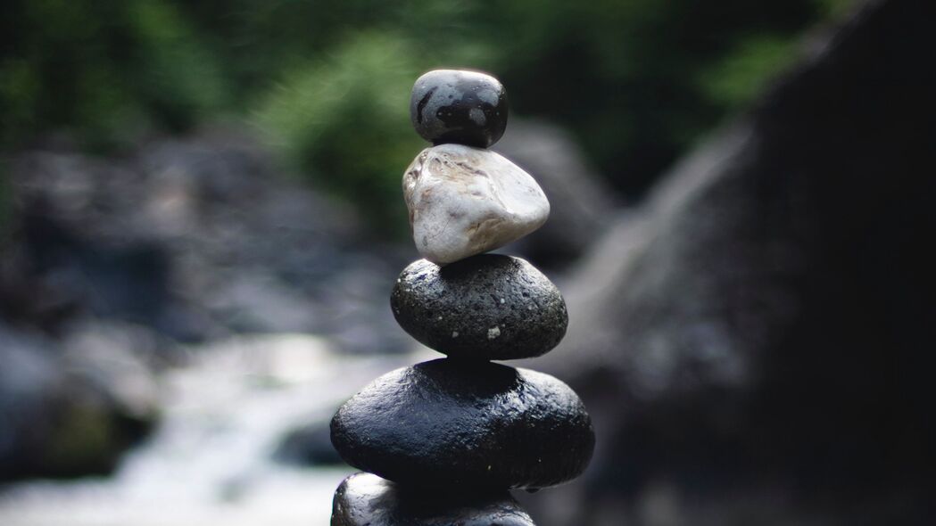 石头 平衡 冥想 安抚 鹅卵石 4k壁纸 3840x2160