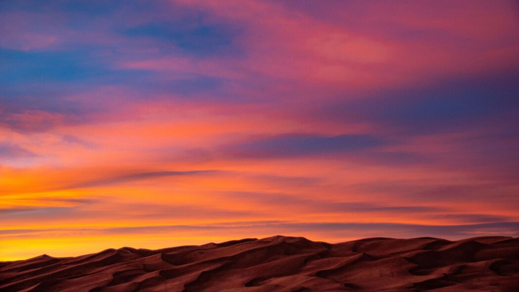 沙子 沙漠 日落 天空 4k壁纸 3840x2160