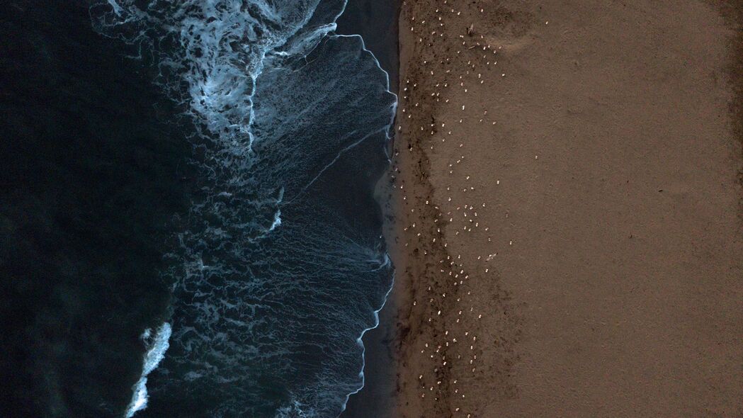 海岸 海滩 大海 鸟瞰图 水上 4k壁纸 3840x2160