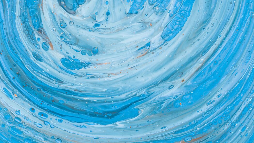 油漆 流体艺术 污渍 液体 蓝色 抽象 4k壁纸 3840x2160