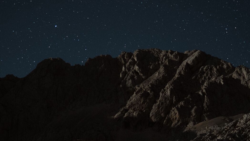 山脉 岩石 夜晚 星星 星空 4k壁纸 3840x2160