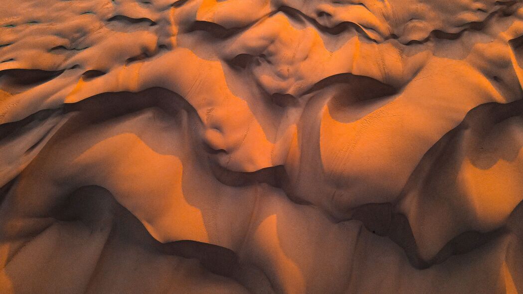 沙子 沙漠 沙丘 波浪 阴影 4k壁纸 3840x2160