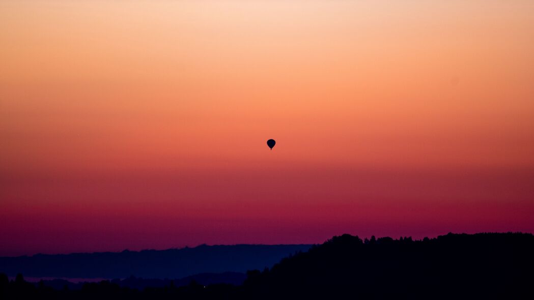 日落 热气球 天空 黄昏 4k壁纸 3840x2160