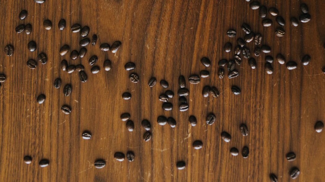 咖啡豆 咖啡豆 表面 木质 4k壁纸 3840x2160