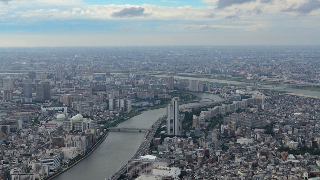 城市 河流 建筑物 东京 4k壁纸 3840x2160