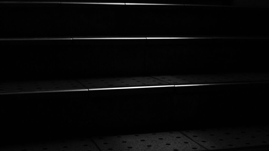 楼梯 台阶 bw 黑色 深色 4k壁纸 3840x2160