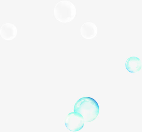 白蓝透明泡泡素材
