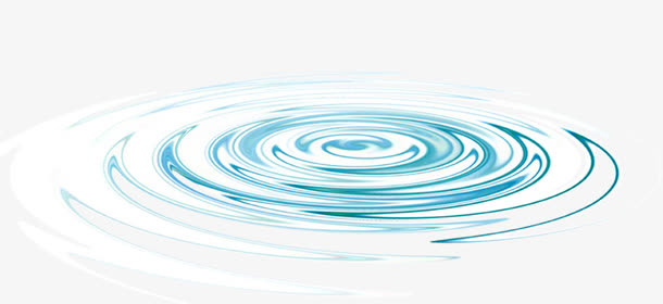 蓝色圆形水波纹图案
