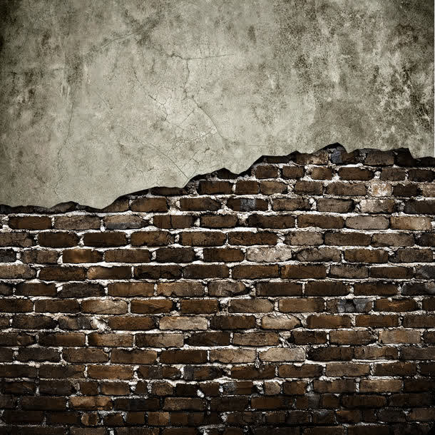 水泥墙壁与砖墙背景