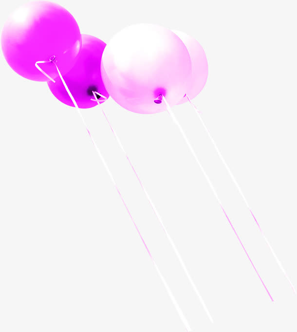 放飞的紫色气球七夕情人节