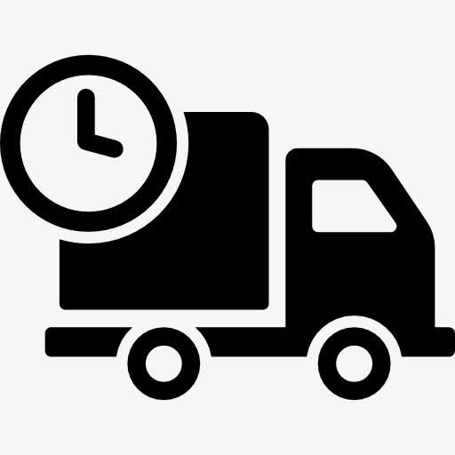 送货卡车圆形时钟图标