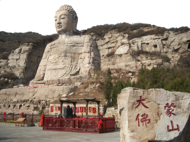 山西蒙山大佛高清PNG透明背景图片，景点摄影素材下载