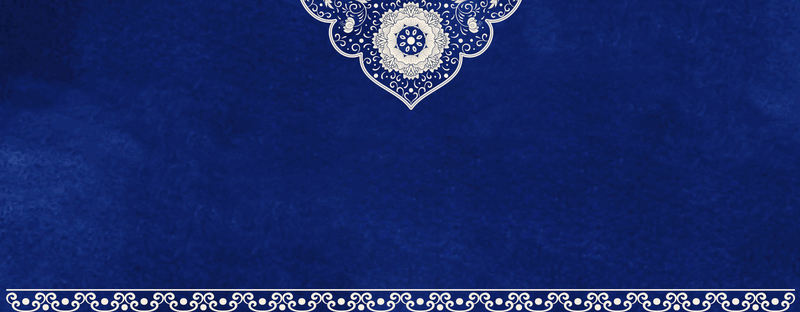 蓝色质感古风青花瓷背景