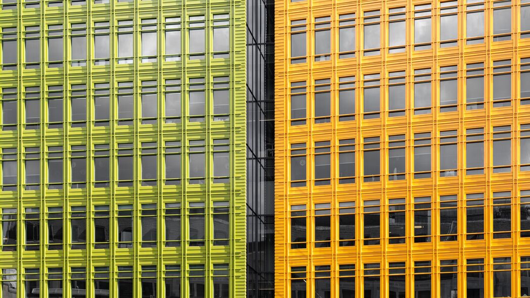立面 建筑 建筑 黄色 4k壁纸 3840x2160