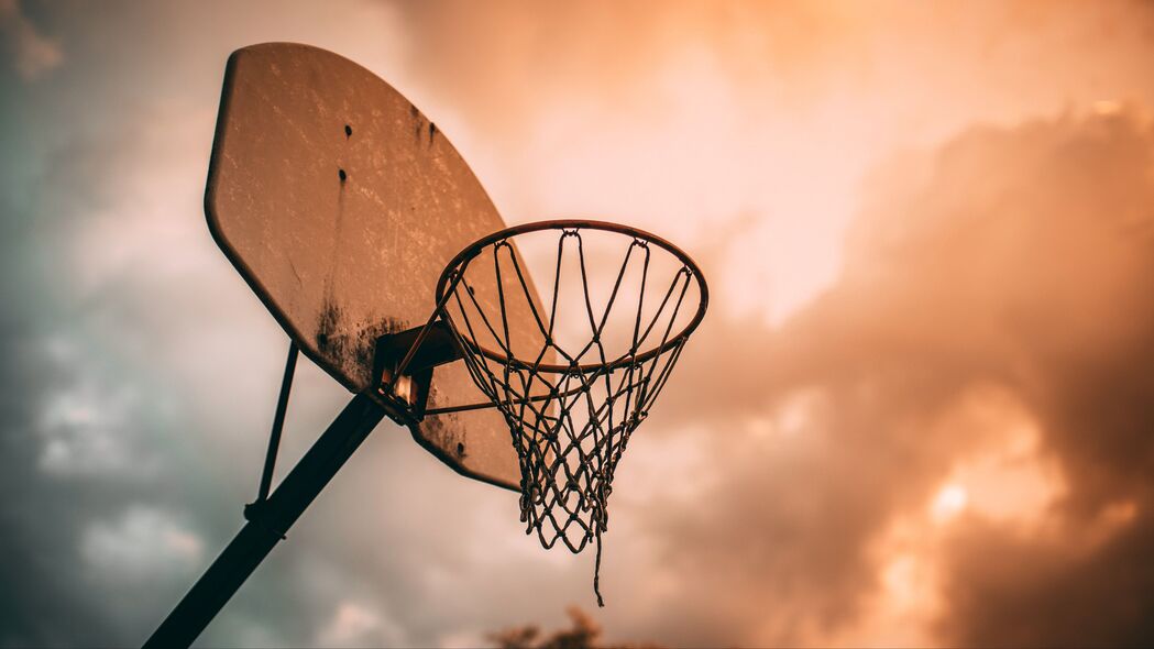 篮球 篮球网 篮球箍 篮板 天空 4k壁纸 3840x2160