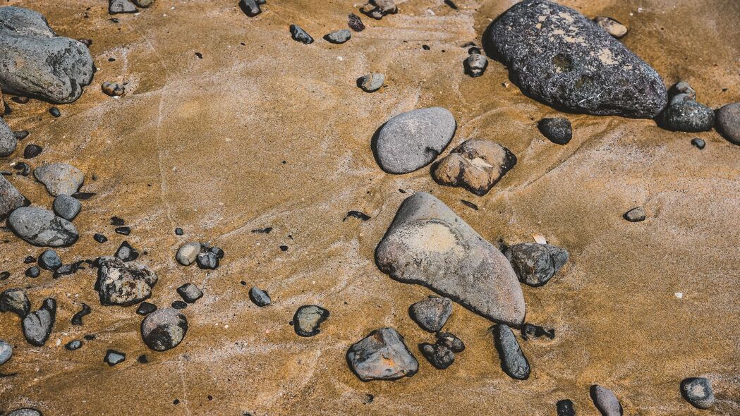 石头 鹅卵石 沙子 海滩 4k壁纸 3840x2160