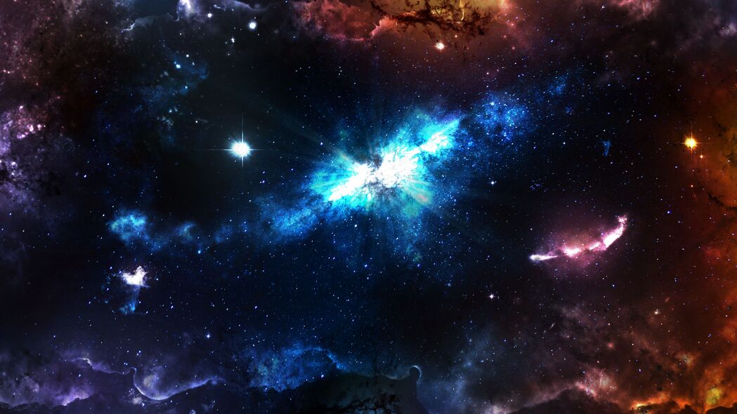 3840x2160 星云 星系 恒星 太空 彩色壁纸 背景