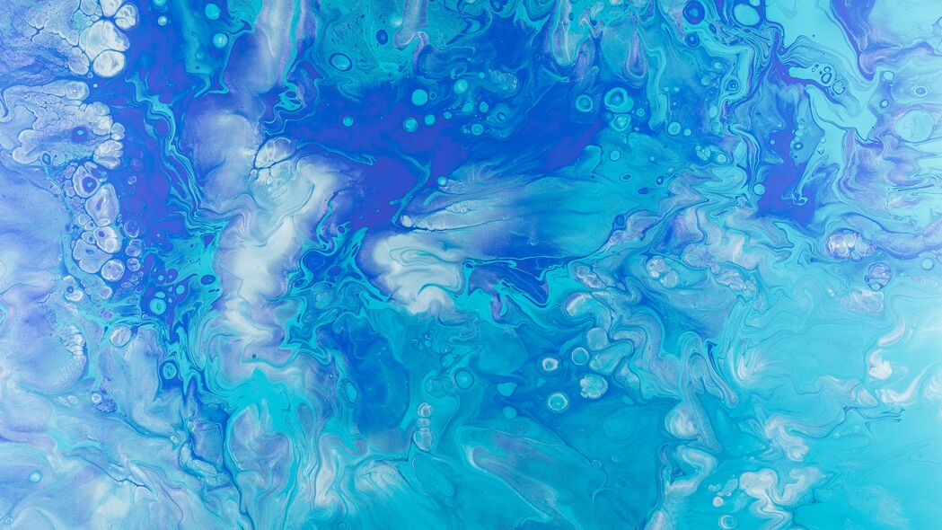油漆 液体 流体艺术 污渍 斑点 蓝色 4k壁纸 3840x2160